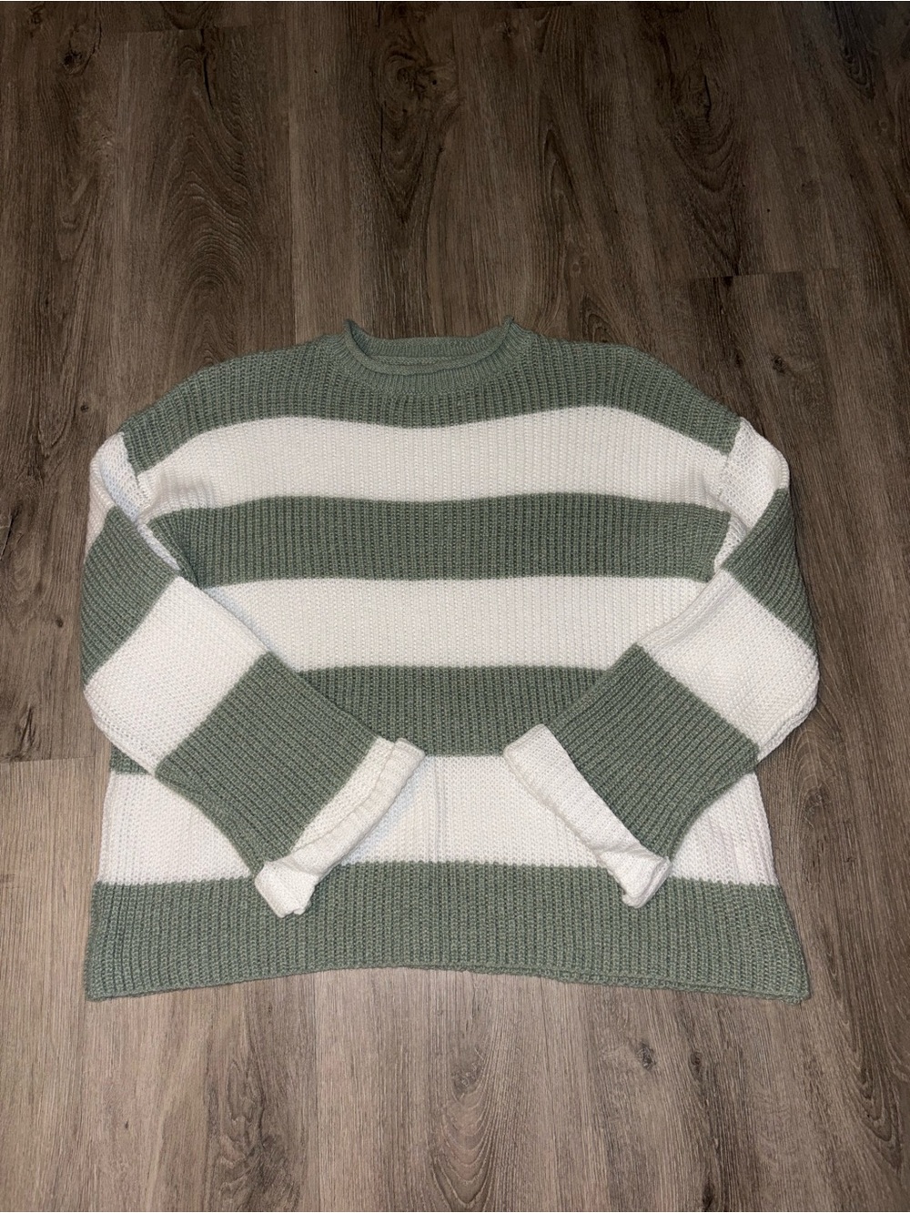 Green Striped Sweater (NWOT)